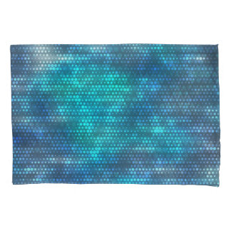 Kreatives, abstrakt-blaues Hintergrunddesign. Kissenbezug