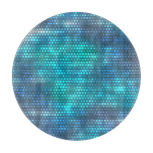 Kreatives, abstrakt-blaues Hintergrunddesign. Schneidebrett
