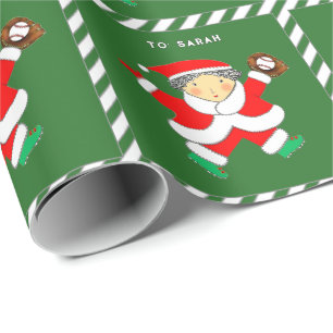 Kreatives Baseball-Feiertagsgeschenk Geschenkpapier