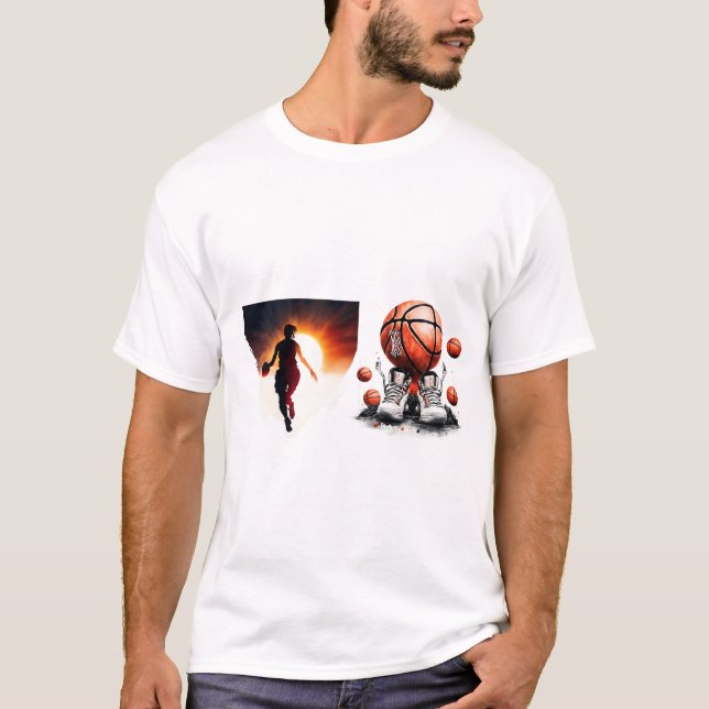 Kreatives Basketballdesign - Player, Shoe T-Shirt (Vorderseite)