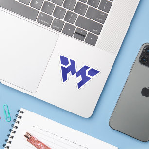 Kreatives Blau Modernes und minimalistisches Lette Aufkleber