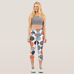 Kreatives, buntes geometrisches Kreismuster. Capri Leggings