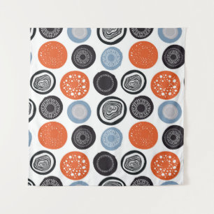 Kreatives, buntes geometrisches Kreismuster. Wandteppich