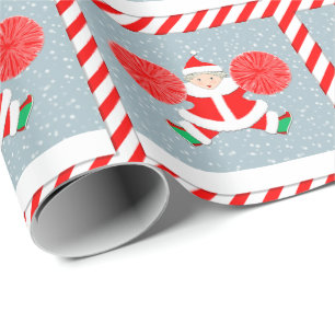 Kreatives Cheerleader-Weihnachtsgeschenk Geschenkpapier