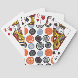 Kreatives, farbenfrohes geometrisches Kreis-Muster Spielkarten