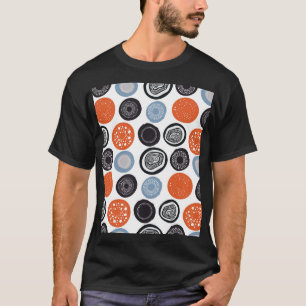 Kreatives, farbenfrohes geometrisches Kreis-Muster T-Shirt