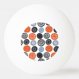 Kreatives, farbenfrohes geometrisches Kreis-Muster Tischtennisball