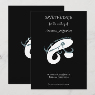 Kreatives Fischfang-Logo – modernes Angler-Design Save The Date