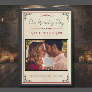 Kreatives Foto-Storybook-Ehemann-Hochzeitstag-Kart Karte