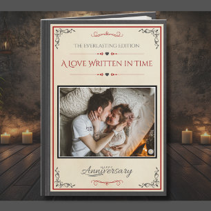 Kreatives Foto-Storybook zum Hochzeitstag für den  Karte