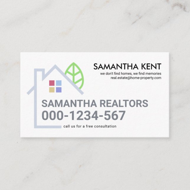 Kreatives Gebäude Landschaftsgrenze Visitenkarte (Vorderseite)