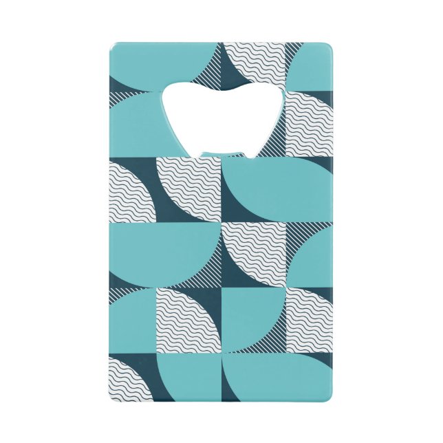 Kreatives geometrisches Muster Geldbeutel Flaschenöffner (Vorderseite)