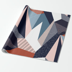 Kreatives geometrisches Muster mit verschiedenen F Geschenkpapier