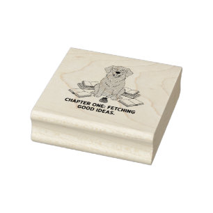 Kreatives Golden Retriever-Studienbuch-Zitat-Desig Gummistempel