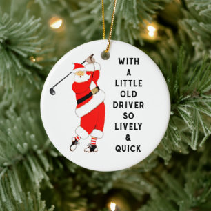 Kreatives Golf-Weihnachten Keramikornament