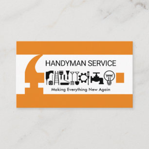 Kreatives Handwerker-Reparaturwerkzeug Hammer Visitenkarte