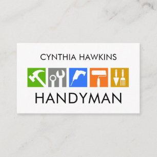 Kreatives Handwerker-Tools-Symbol Visitenkarte