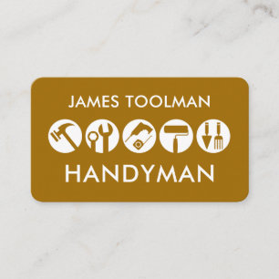 Kreatives Handwerker-Tools-Symbol Visitenkarte
