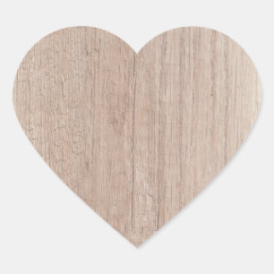 Kreatives Holzbrett Aussehen Leere Vorlage Trendy Herz-Aufkleber