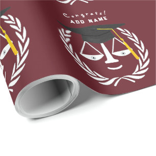 Kreatives Jurastudium-Abschlussgeschenk Geschenkpapier