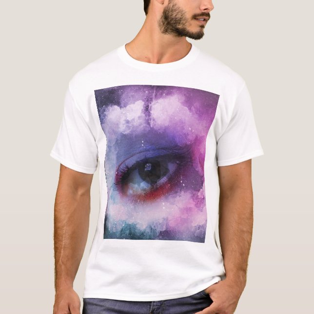 kreatives lila Auge T-Shirt (Vorderseite)