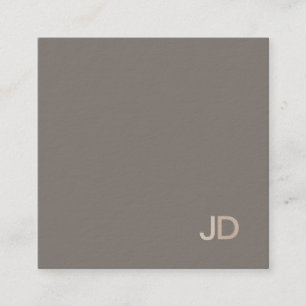 Kreatives modernes Design Monogram Schlicht Luxe Quadratische Visitenkarte