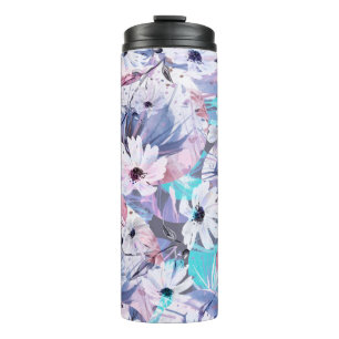 Kreatives, nahtloses Aquarellmuster von Pflanze, E Thermosbecher