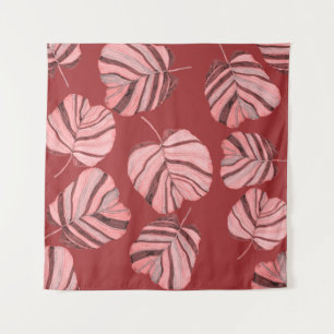 Kreatives, nahtloses Muster mit tropischen Blätter Wandteppich