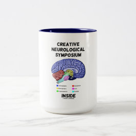 Kreatives neurologisches Symposium-Innere (Gehirn) Zweifarbige Tasse