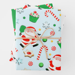 Kreatives Pickleball-Weihnachtsgeschenk Geschenkpapier Set