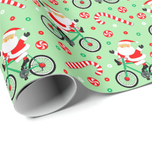 Kreatives Radfahren Radfahrer Weihnachten Geschenkpapier