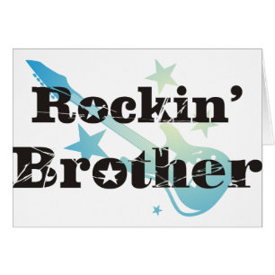 Kreatives Rockin' Bruder mit Gitarre