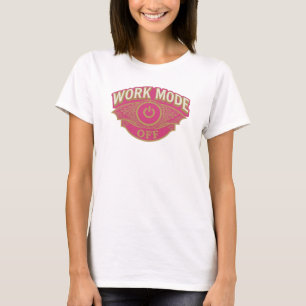 Kreatives Rot WORK MODE OFF Kreativer Druck T-Shirt