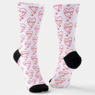 Kreatives rotes Herzdesign Socken