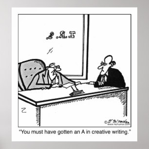 Kreatives Schreiben über Steuererklärungen Poster