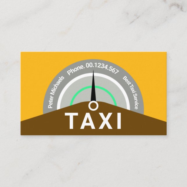 Kreatives Taxi-Speedometer Visitenkarte (Vorderseite)