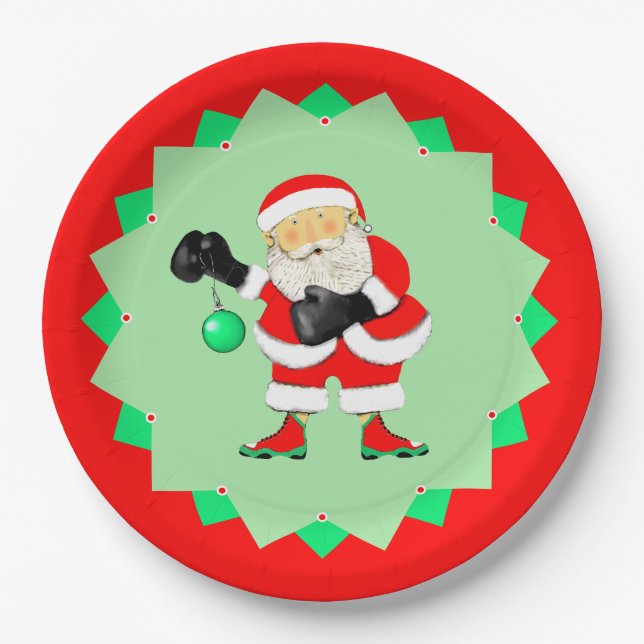 Kreatives Weihnachtsfest Boxing Pappteller (Vorderseite)