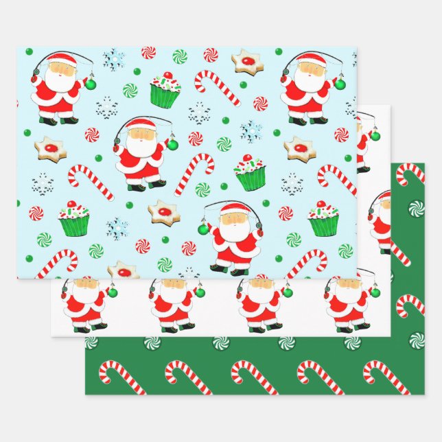 Kreatives Weihnachtsfischen Geschenkpapier Set (Set)