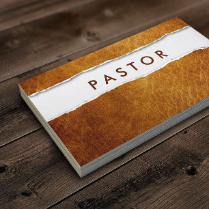 Kreatives zerrissenes Papier Vintage Pastor Visitenkarte