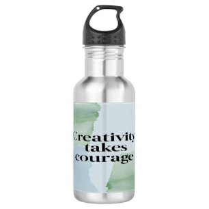 Kreativität braucht Mut 2 Wasserflasche