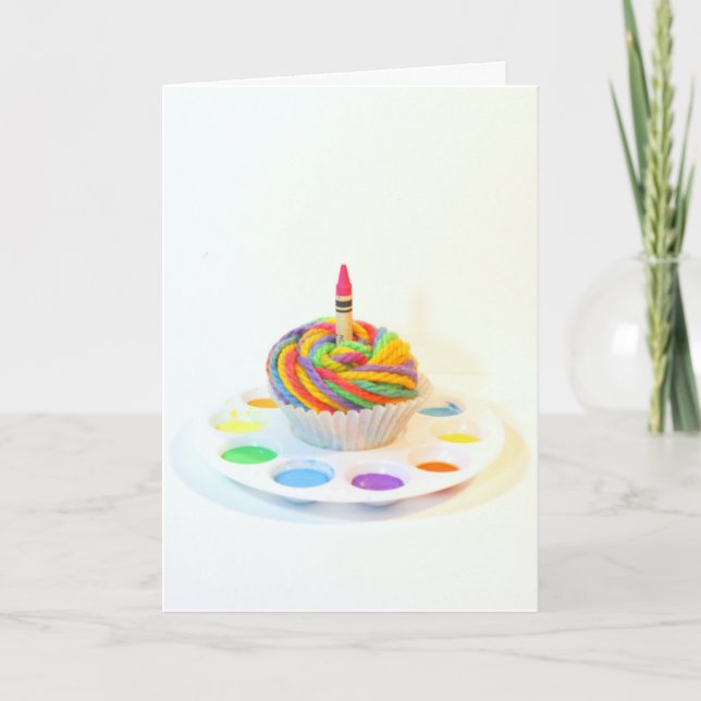 Kreativität Cupcake Fotografie Geburtstagskarte Karte (Vorderseite)