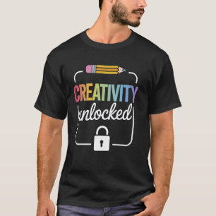 Kreativität freigeschaltet mit Bleistiftkunst T-Shirt