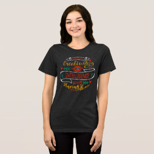Kreativität = Intelligenz + Lustiges Retro-T-Shirt Tri-Blend Shirt