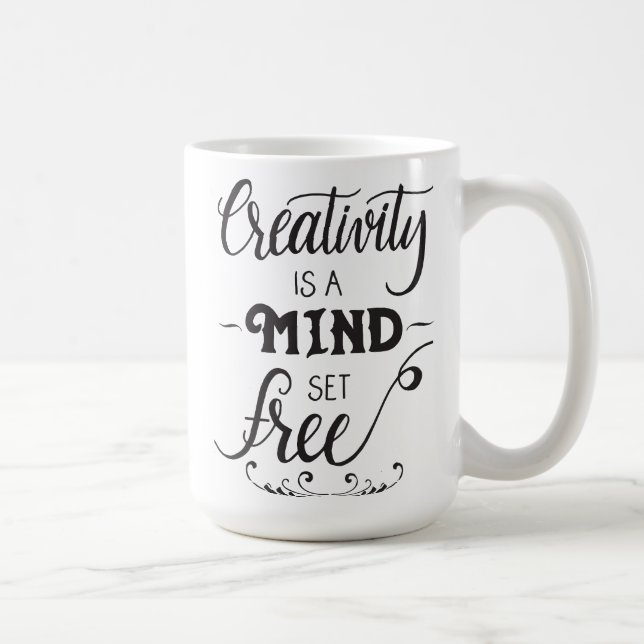 Kreativität ist eine Mind Set Free Tasse (Rechts)