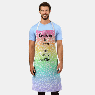Kreativität ist Messy Rainbow Doodles Funny Apron Schürze