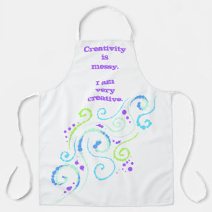 Kreativität ist Messy. Wirbel Design Funny Apron Schürze