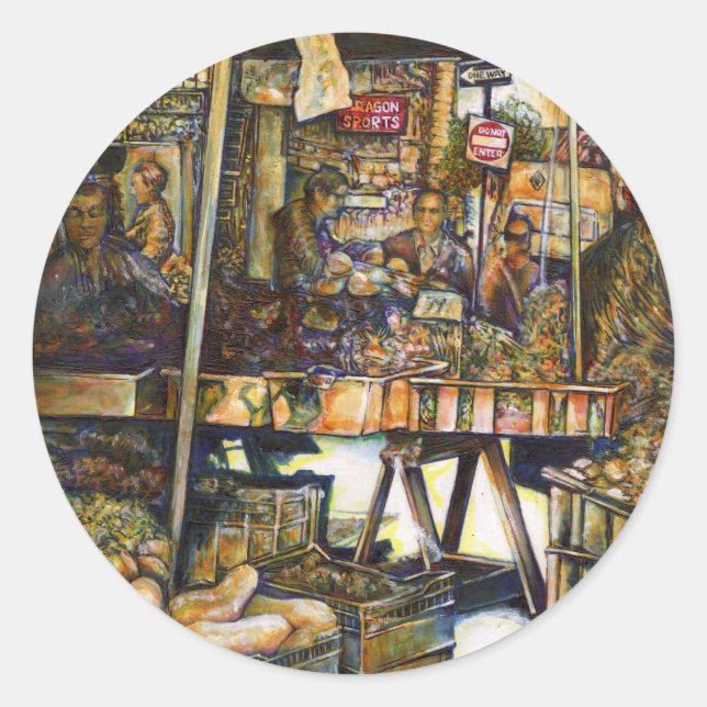 Kreativität macht alles glänzend runder aufkleber (Vorderseite)