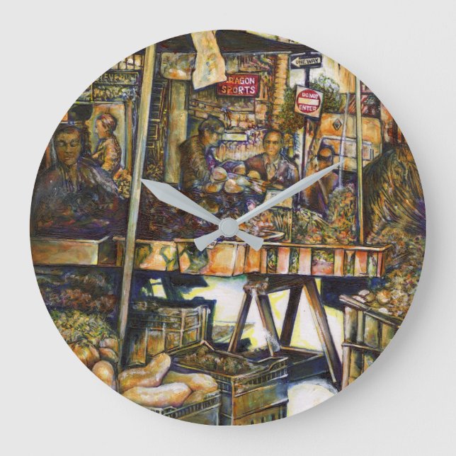 Kreativität macht alles heller große wanduhr (Vorderseite)