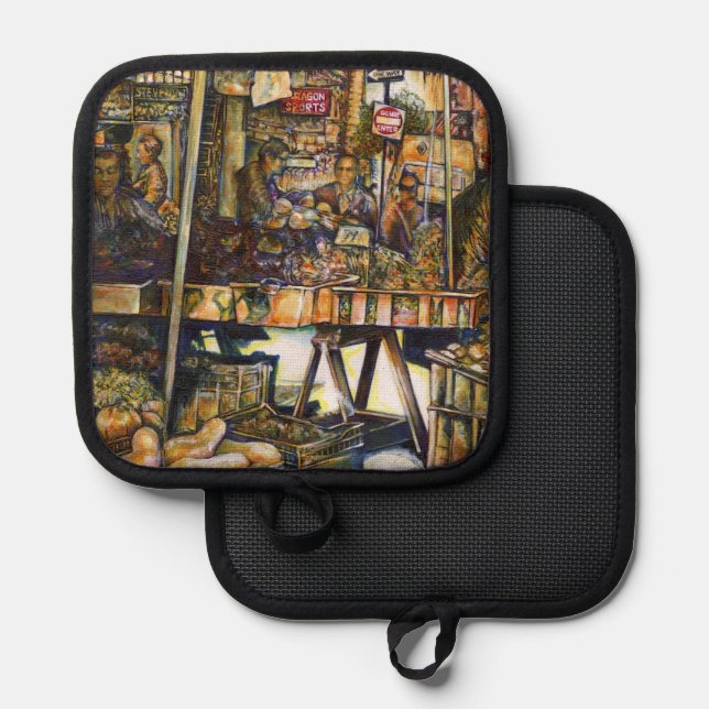 Kreativität macht alles heller topflappen (Vorderseite/Rückseite)