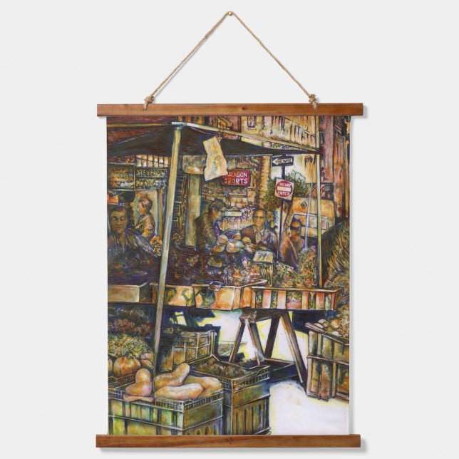 Kreativität macht alles heller wandteppich mit holzrahmen (Vorderseite)